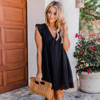 Elspethsommer | Sommerkleid mit Taschen, Spitze & Integrierten Shorts