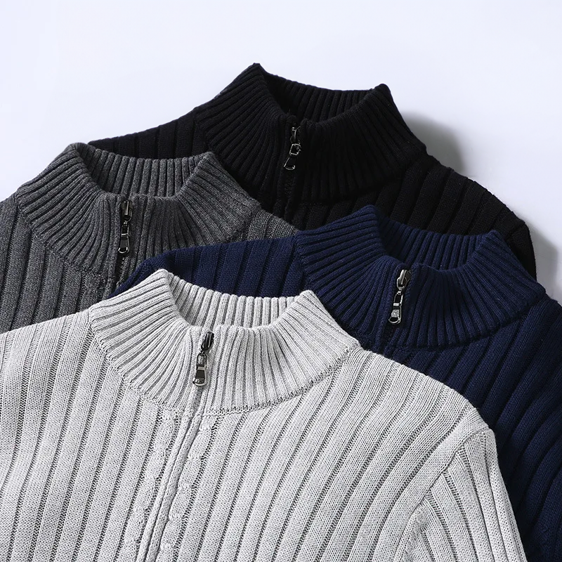 Rubenstrick | Lässige Zip-Up Strickjacke
