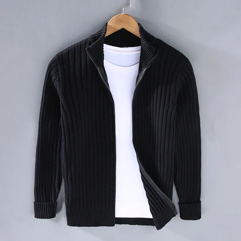 Rubenstrick | Lässige Zip-Up Strickjacke