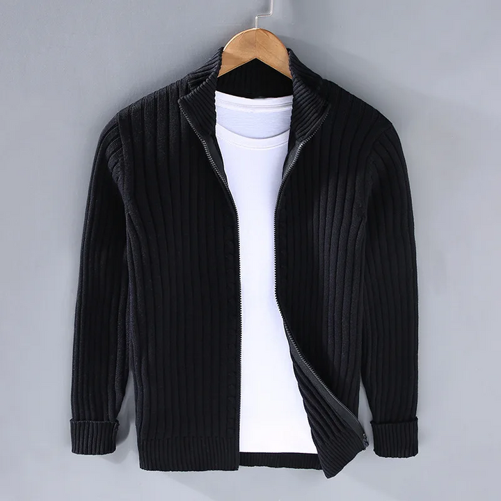 Rubenstrick | Lässige Zip-Up Strickjacke