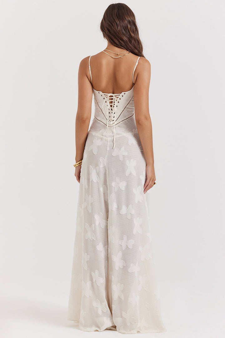 Rosenzauber | Kleid mit Schnürung und Blumenmuster