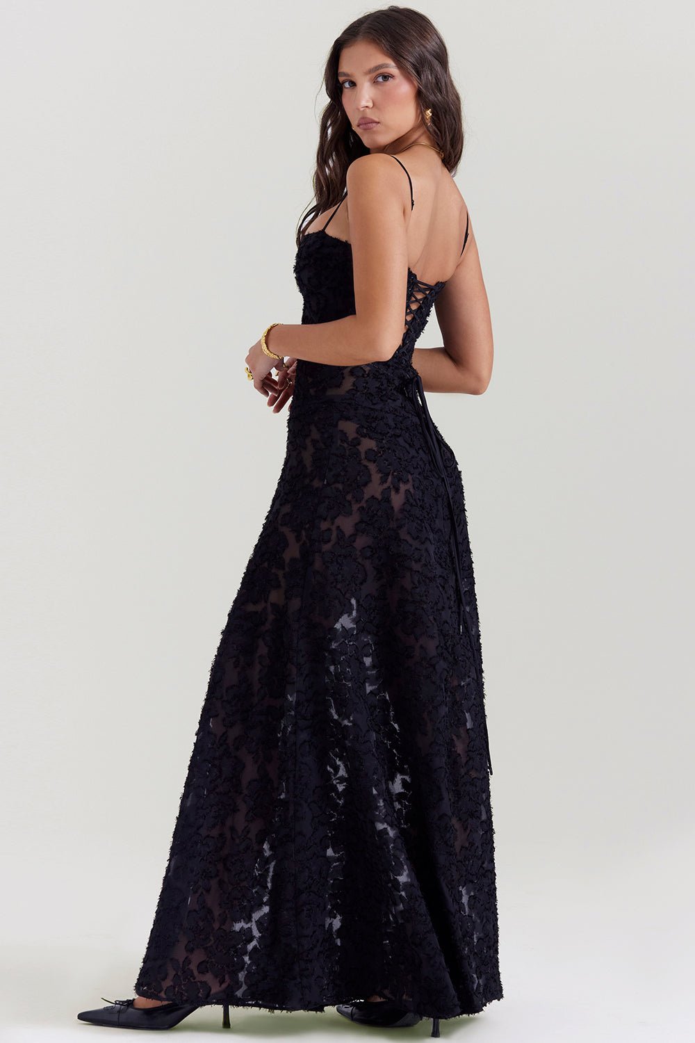 Rosenzauber | Kleid mit Schnürung und Blumenmuster