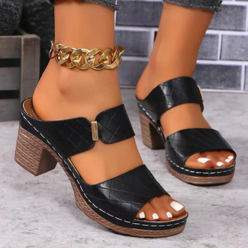 Blockeleganz | Vielseitige Blockabsatz-Sandalen