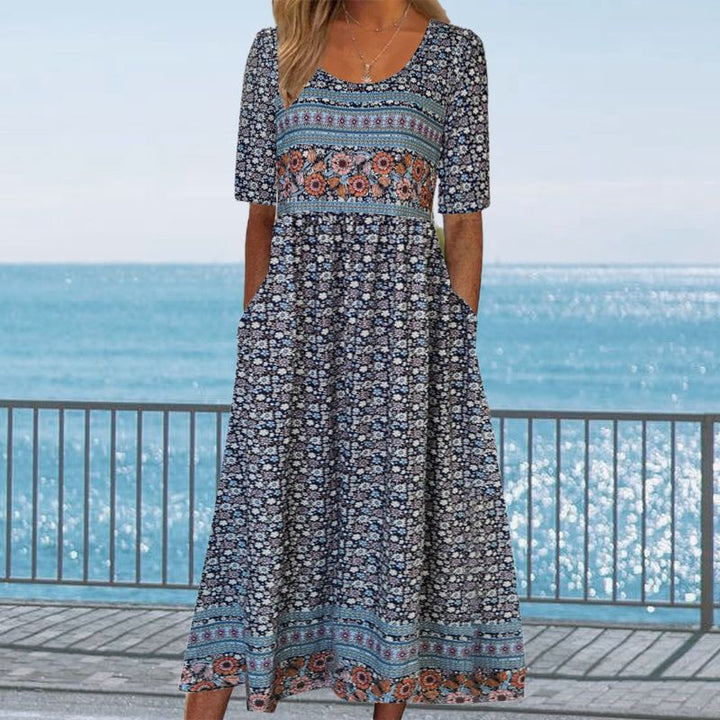 Sandraboho | Elegantes Boho-Kleid mit Print für Damen