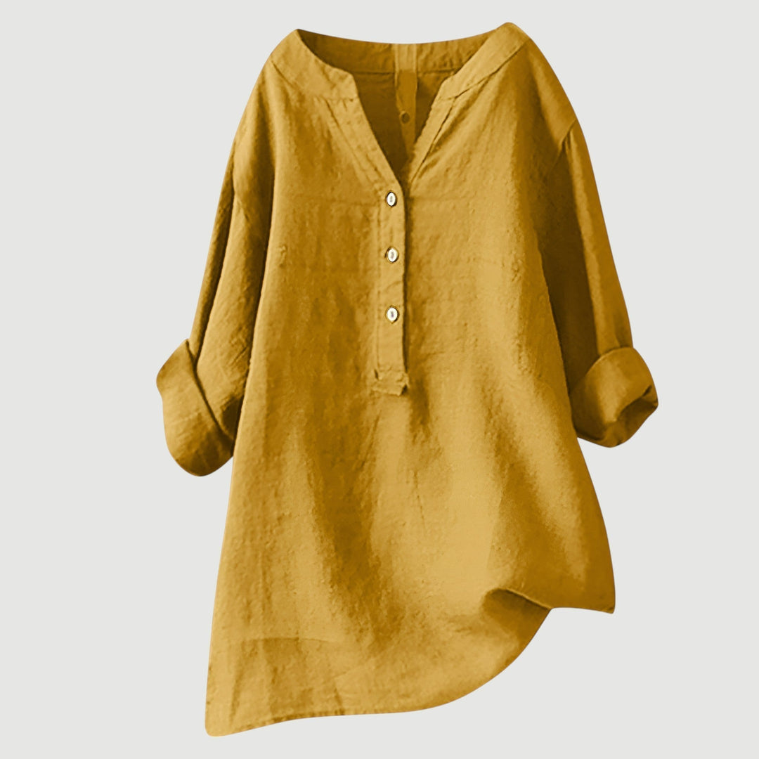 Velina | Minimalistische Knopfleisten-Bluse