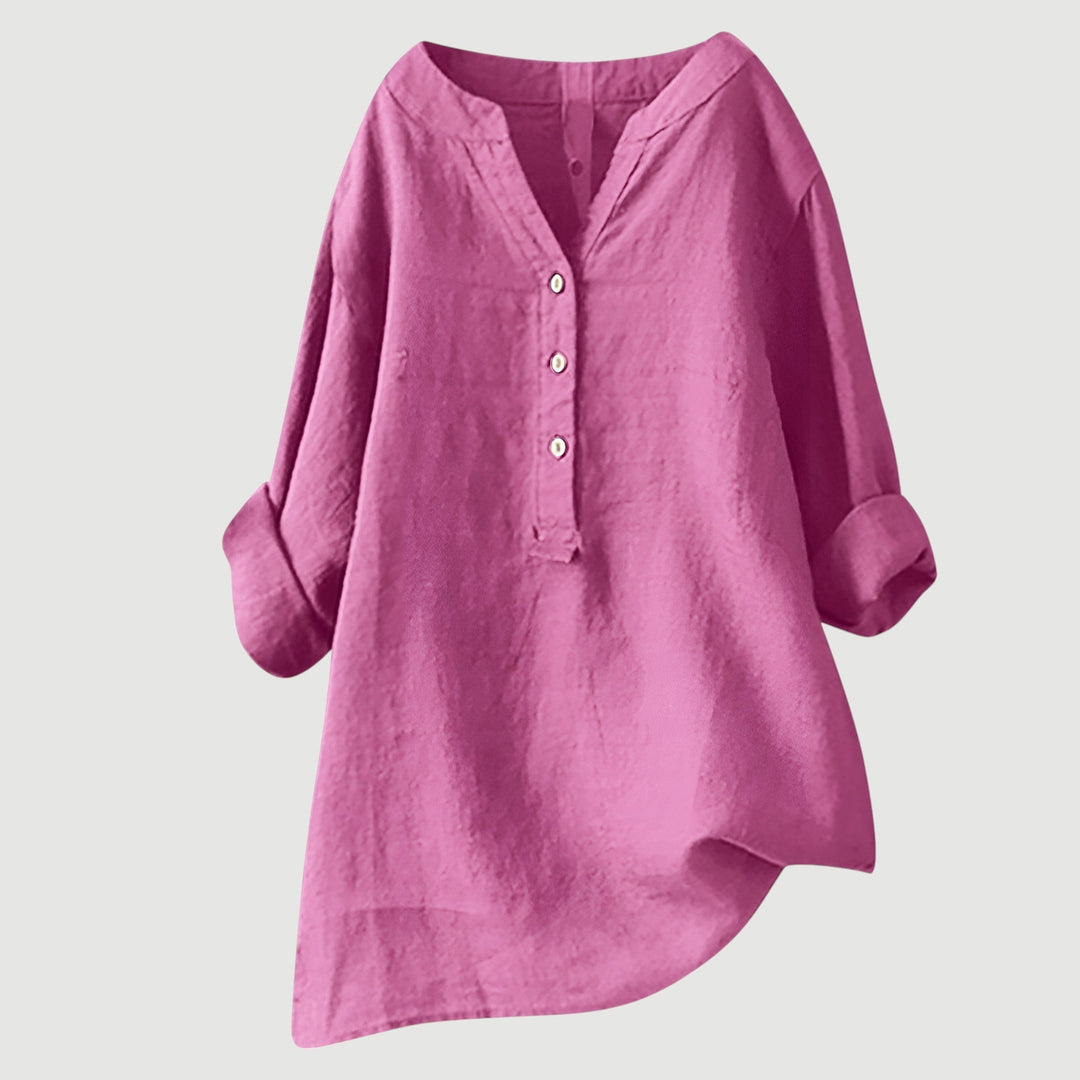 Velina | Minimalistische Knopfleisten-Bluse